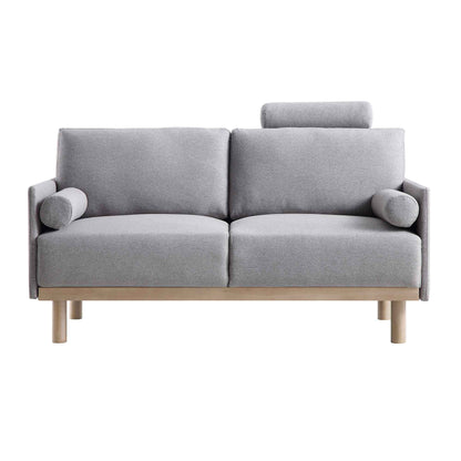 Timber Grey Marl Fabric Sofa, 2-Seater