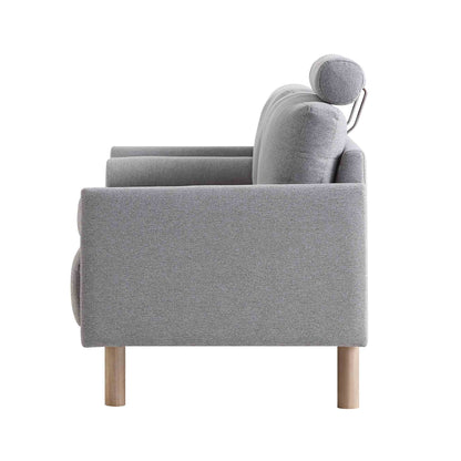 Timber Grey Marl Fabric Sofa, 2-Seater