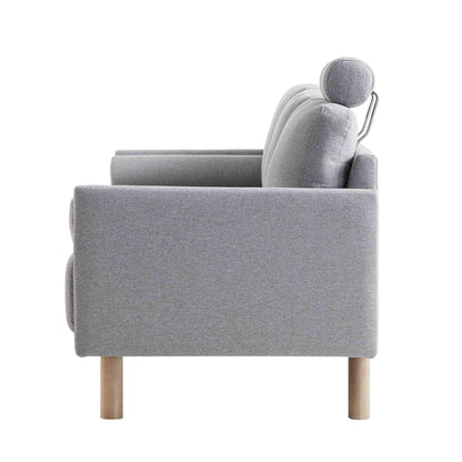 Timber Grey Marl Fabric Sofa, 3-Seater