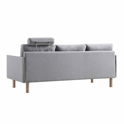Timber Grey Marl Fabric Sofa, 3-Seater