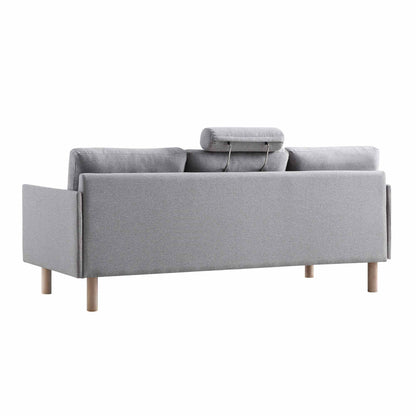 Timber Grey Marl Fabric Sofa, 3-Seater