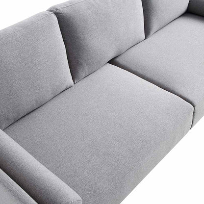 Timber Grey Marl Fabric Sofa, 3-Seater