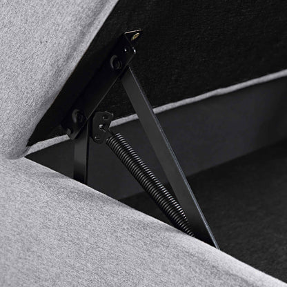 Timber Grey Marl Fabric Storage Ottoman