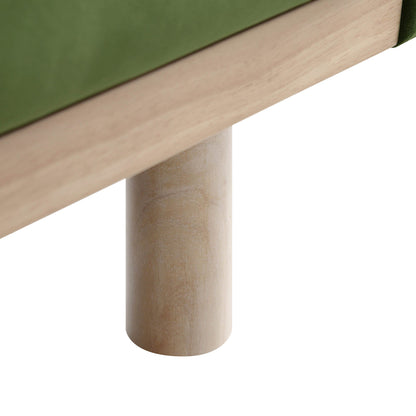 Timber Fern Green Velvet Sofa, 3-Seater