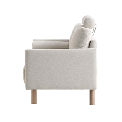 Timber Oatmeal Fabric Sofa, 2-Seater