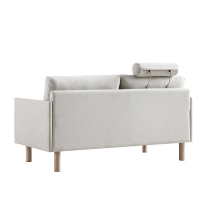 Timber Oatmeal Fabric Sofa, 2-Seater