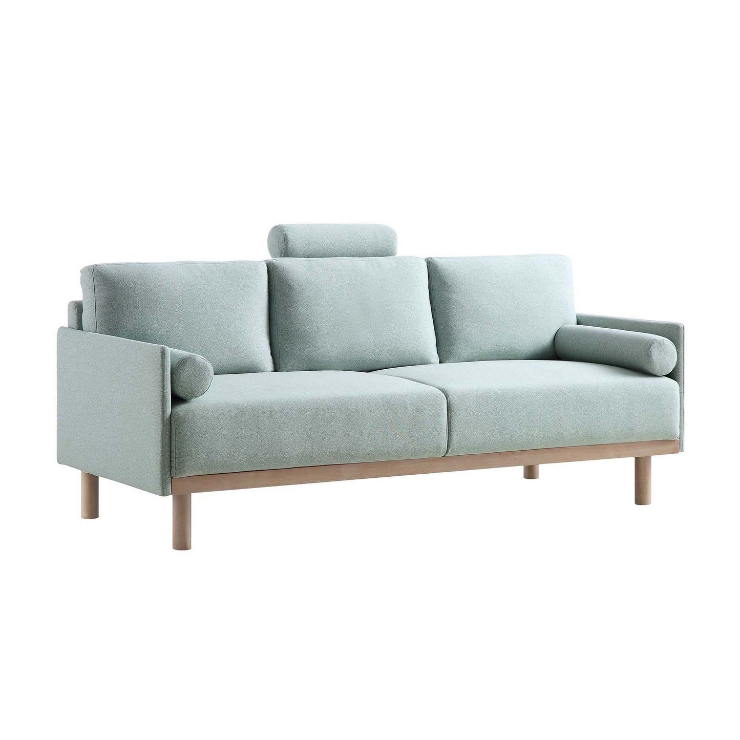 Timber Sage Green Fabric Sofa, 3-Seater