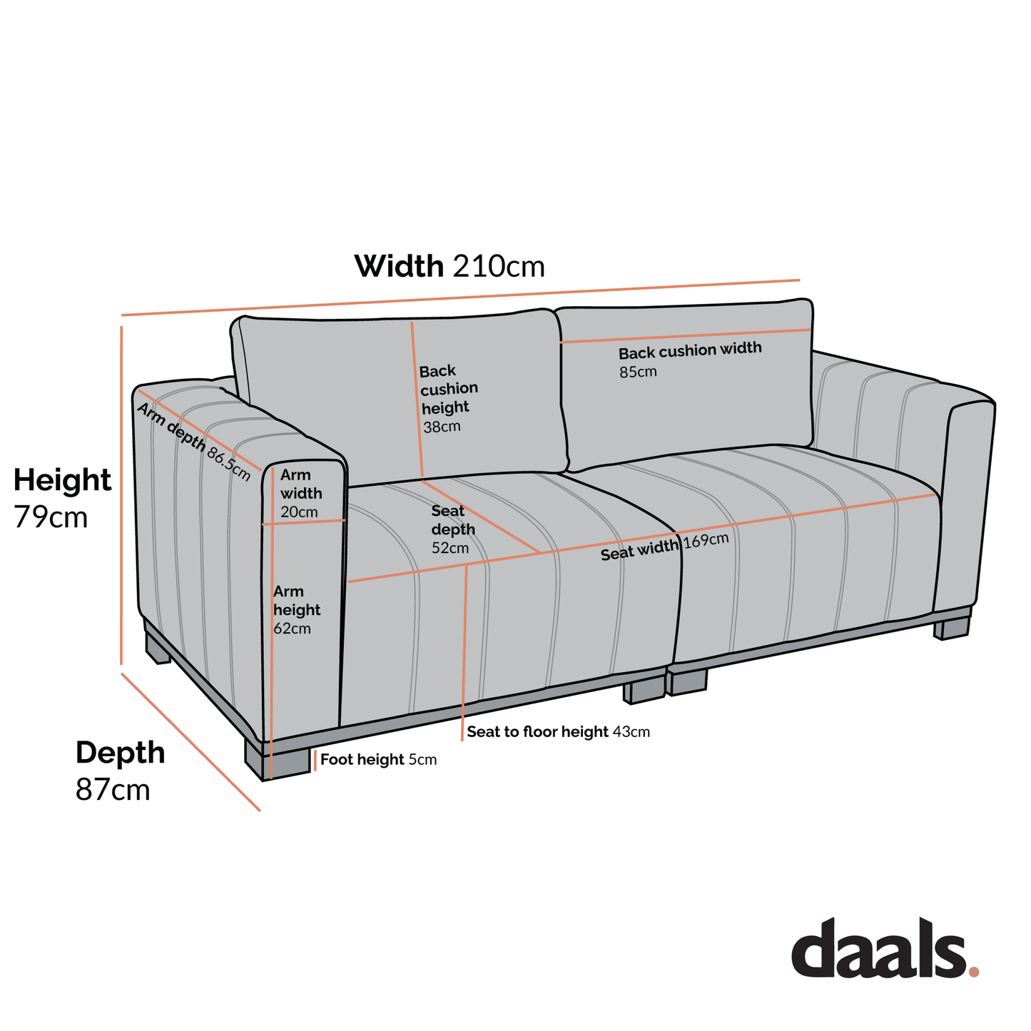 Belsize Beige Boucle Sofa with Wooden Base, 3-Seater