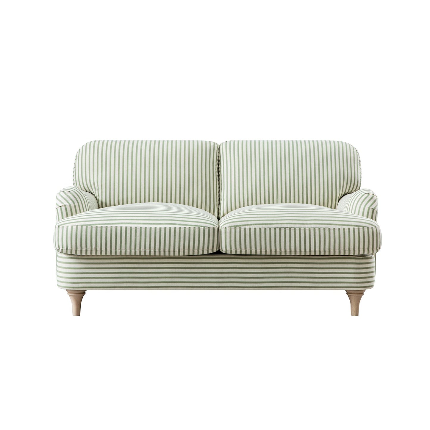 Daphnis Green Striped Linen Blend Sofa, 2-Seater