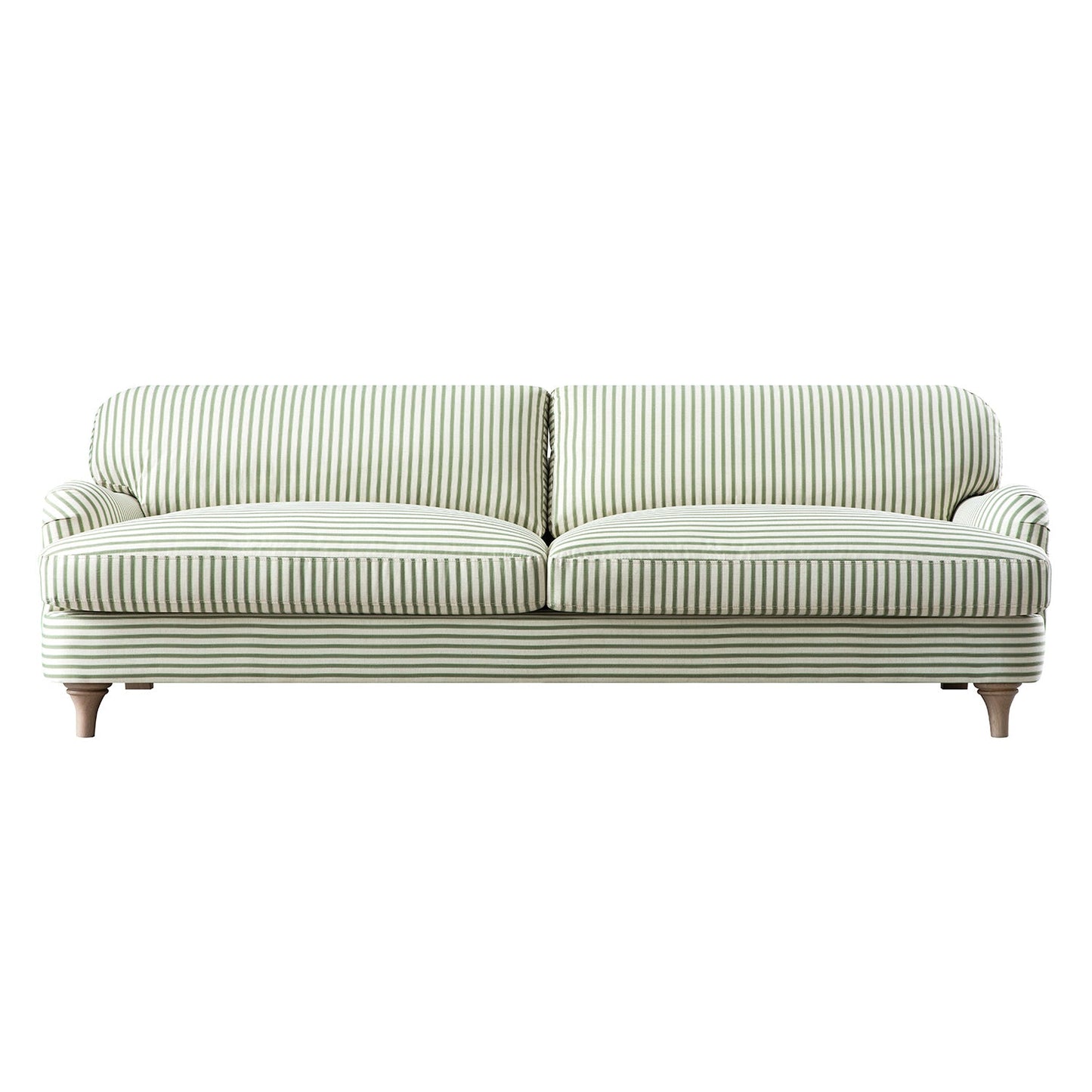 Daphnis Green Striped Linen Blend Sofa, 3-Seater