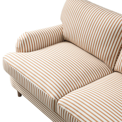 Daphnis Ochre Striped Linen Blend Sofa, 2-Seater