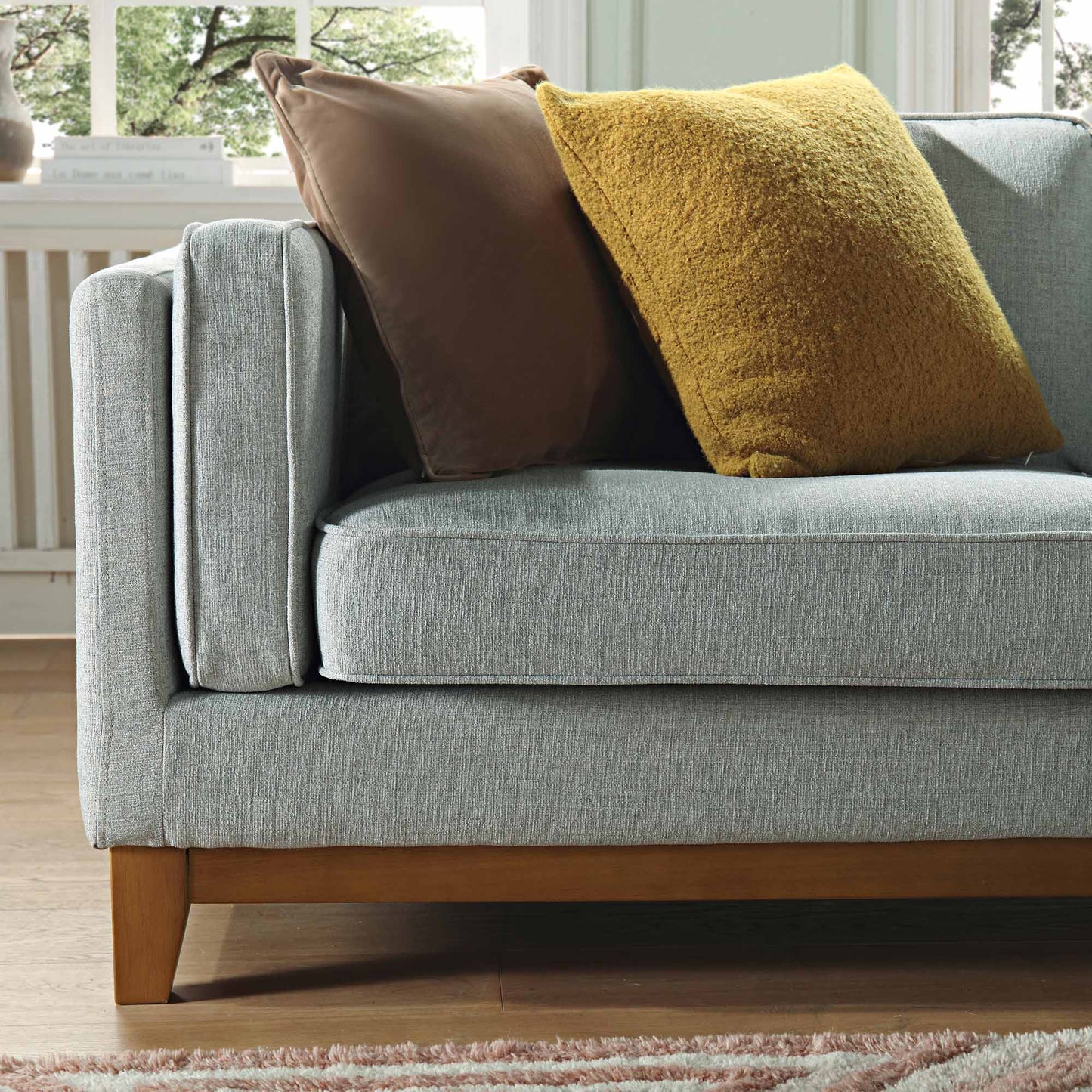 Dipley Sage Woven Fabric Grande Corner Sofa