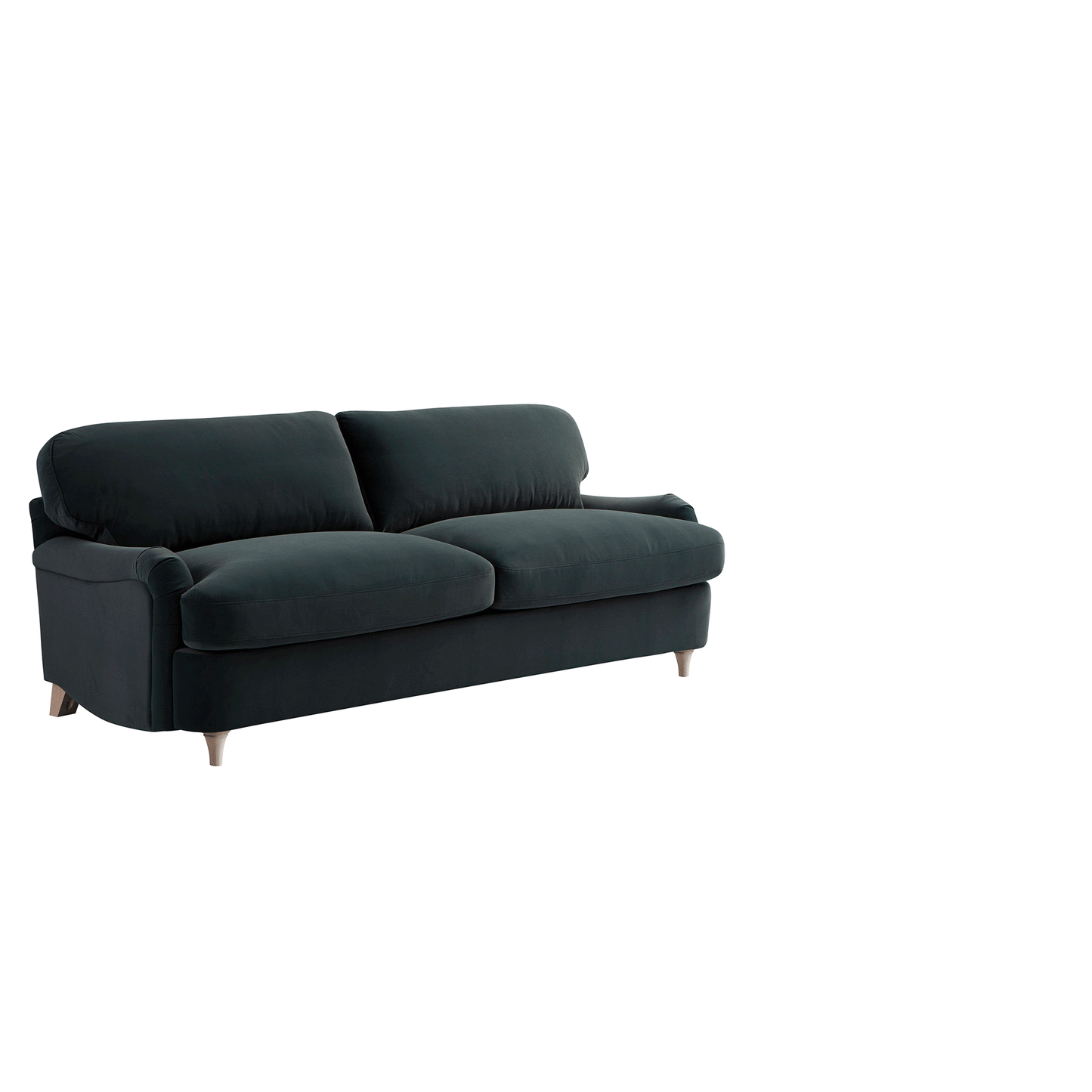 Daphnis Aegean Blue Velvet Sofa Bed, Large 3-Seater
