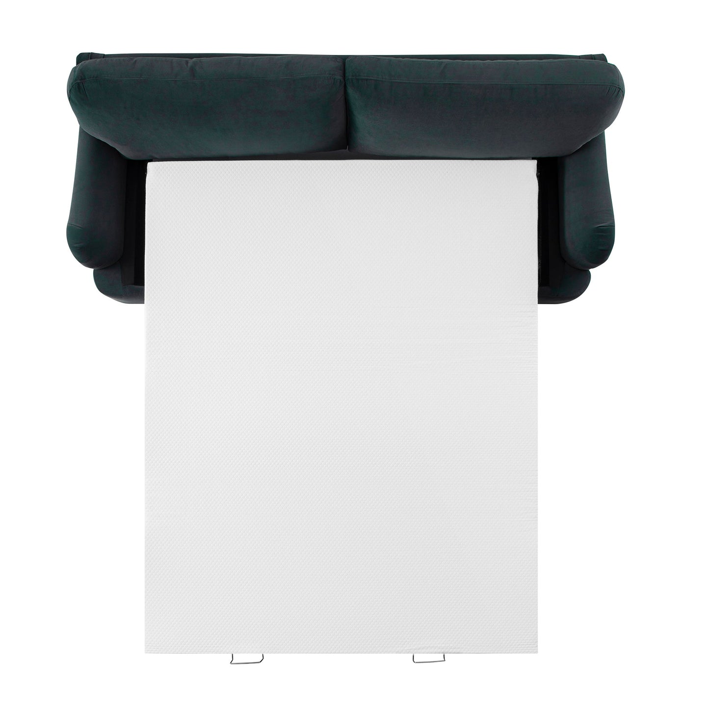 Daphnis Aegean Blue Velvet Sofa Bed, Large 3-Seater