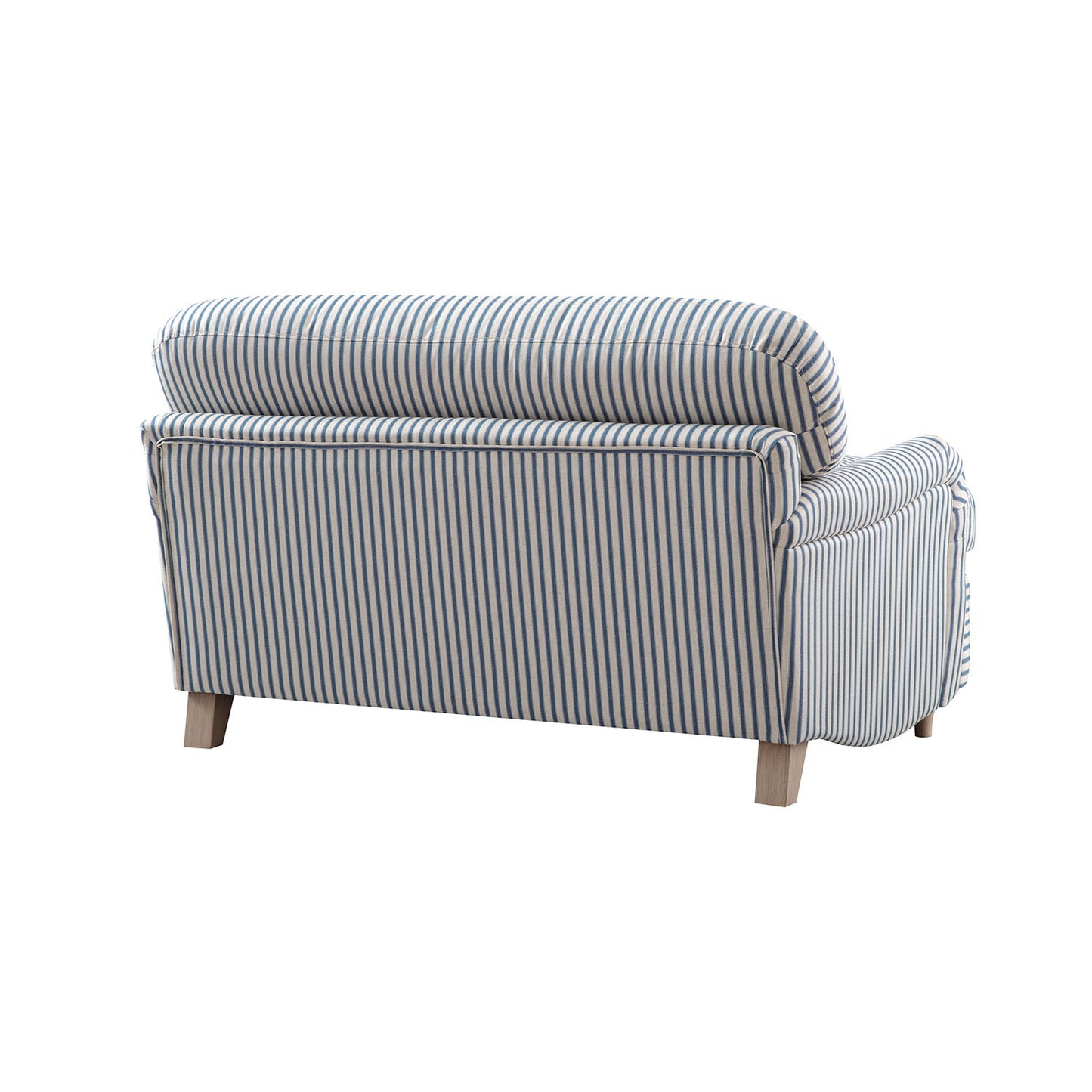 Daphnis Blue Striped Linen Blend Fabric Sofa Bed, Loveseat