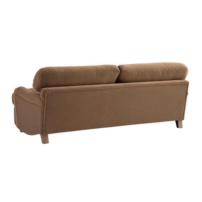 Daphnis Camel Velvet Sofa Bed, Large 3-Seater