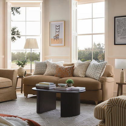 Daphnis Camel Velvet Sofa Bed, Large 3-Seater