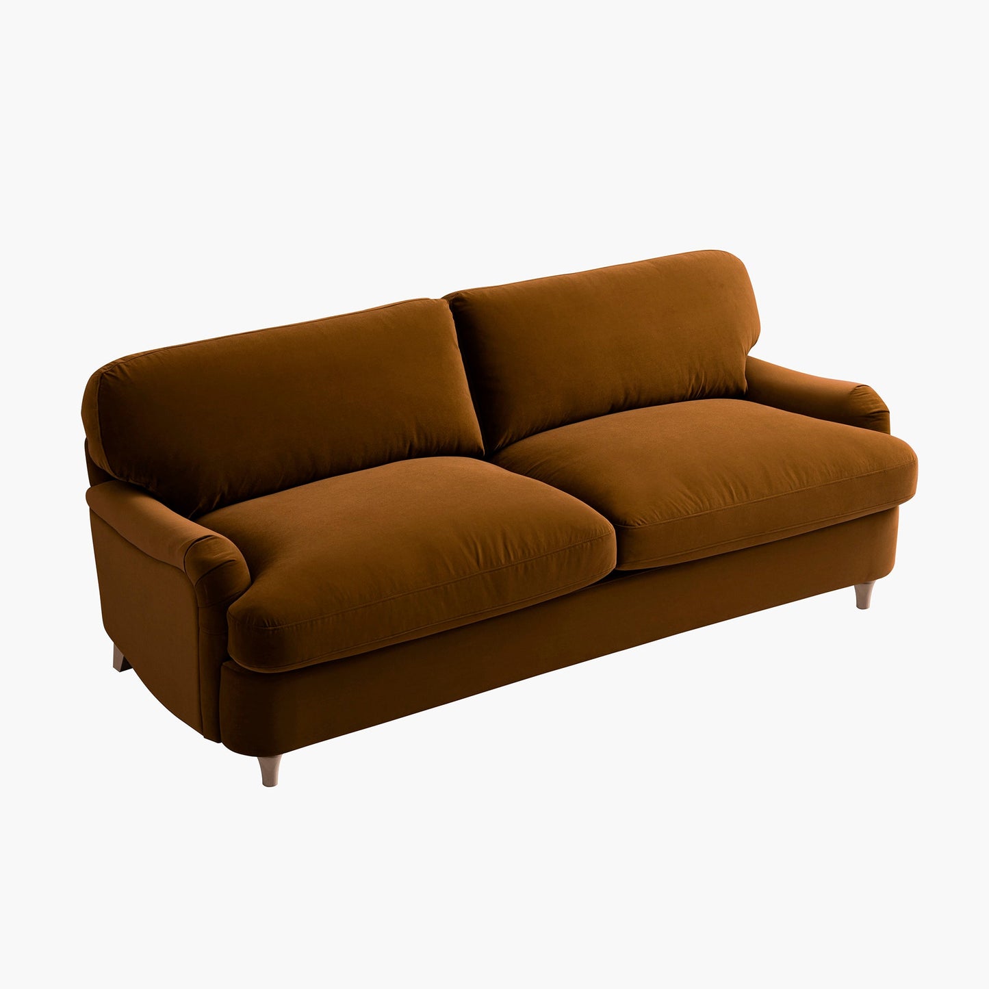 Daphnis Cinnamon Velvet Sofa Bed, Large 3-Seater