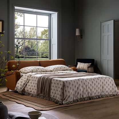 Daphnis Cinnamon Velvet Sofa Bed, Large 3-Seater