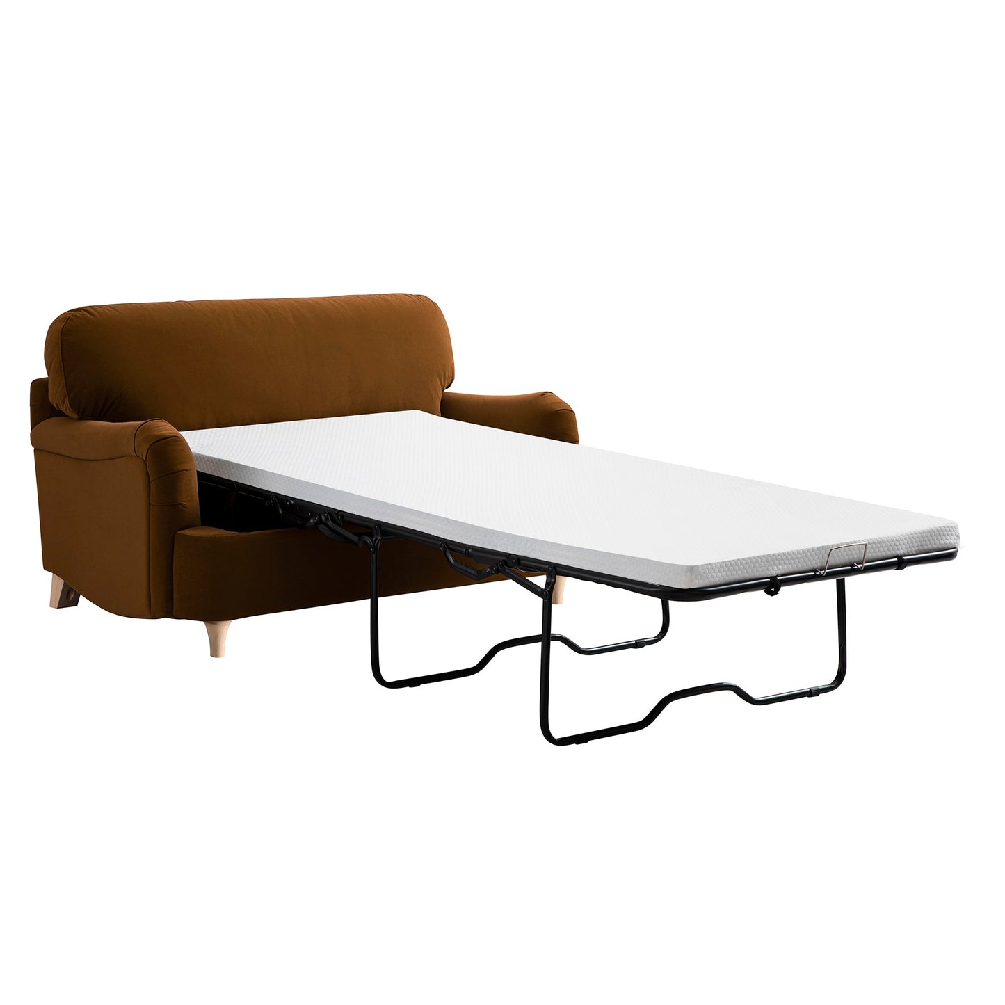 Daphnis Cinnamon Velvet Sofa Bed, Loveseat