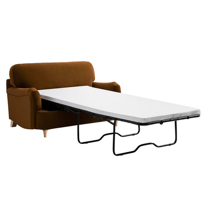 Daphnis Cinnamon Velvet Sofa Bed, Loveseat