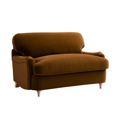 Daphnis Cinnamon Velvet Sofa Bed, Loveseat