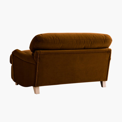 Daphnis Cinnamon Velvet Sofa Bed, Loveseat
