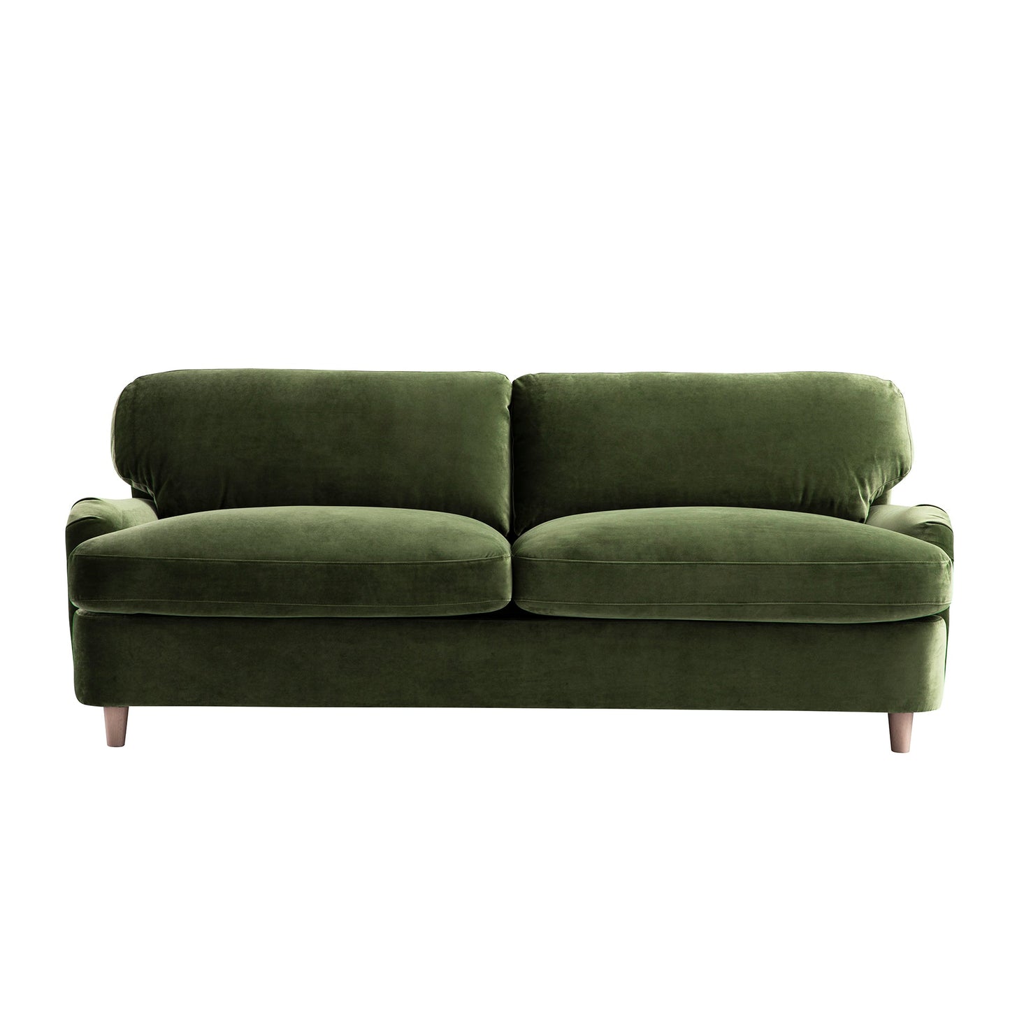 Daphnis Fern Green Velvet Sofa Bed, Large 3-Seater