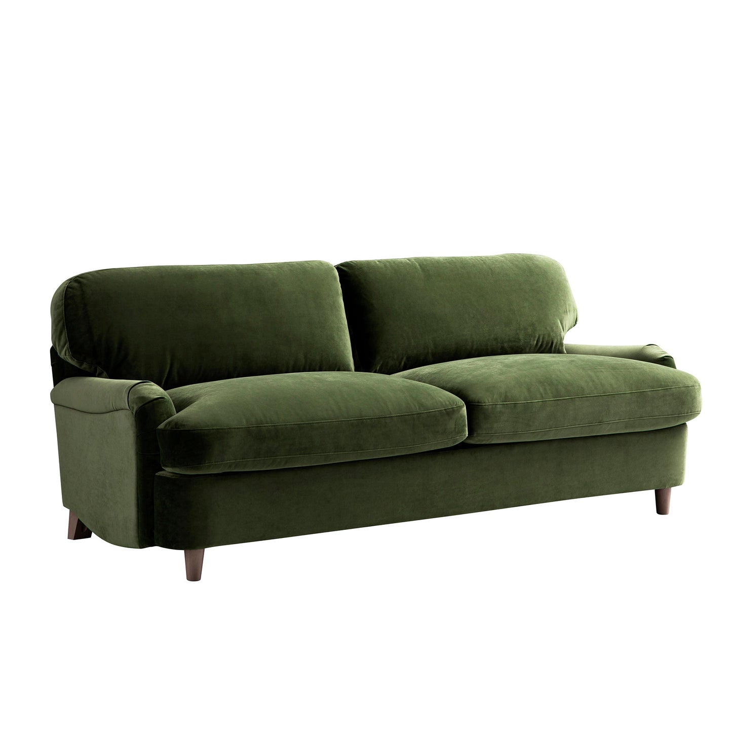 Daphnis Fern Green Velvet Sofa Bed, Large 3-Seater