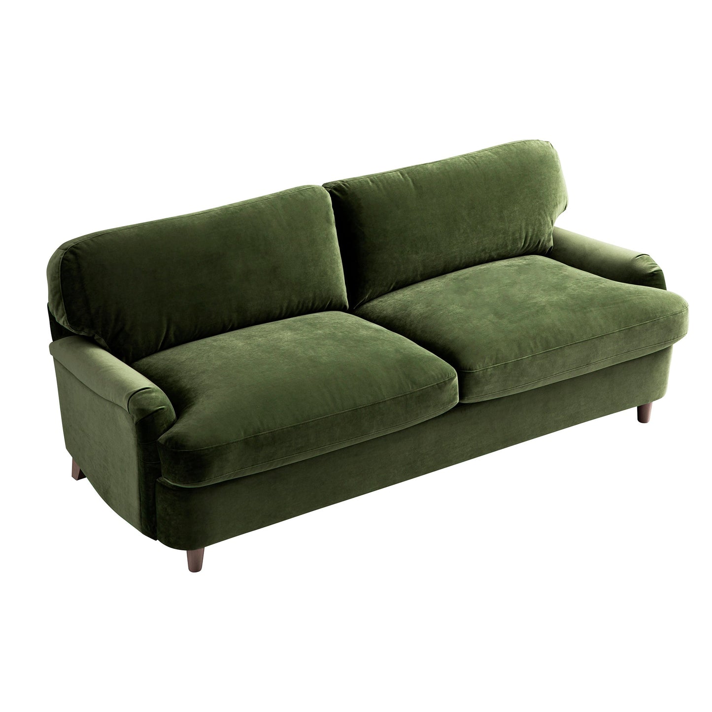 Daphnis Fern Green Velvet Sofa Bed, Large 3-Seater