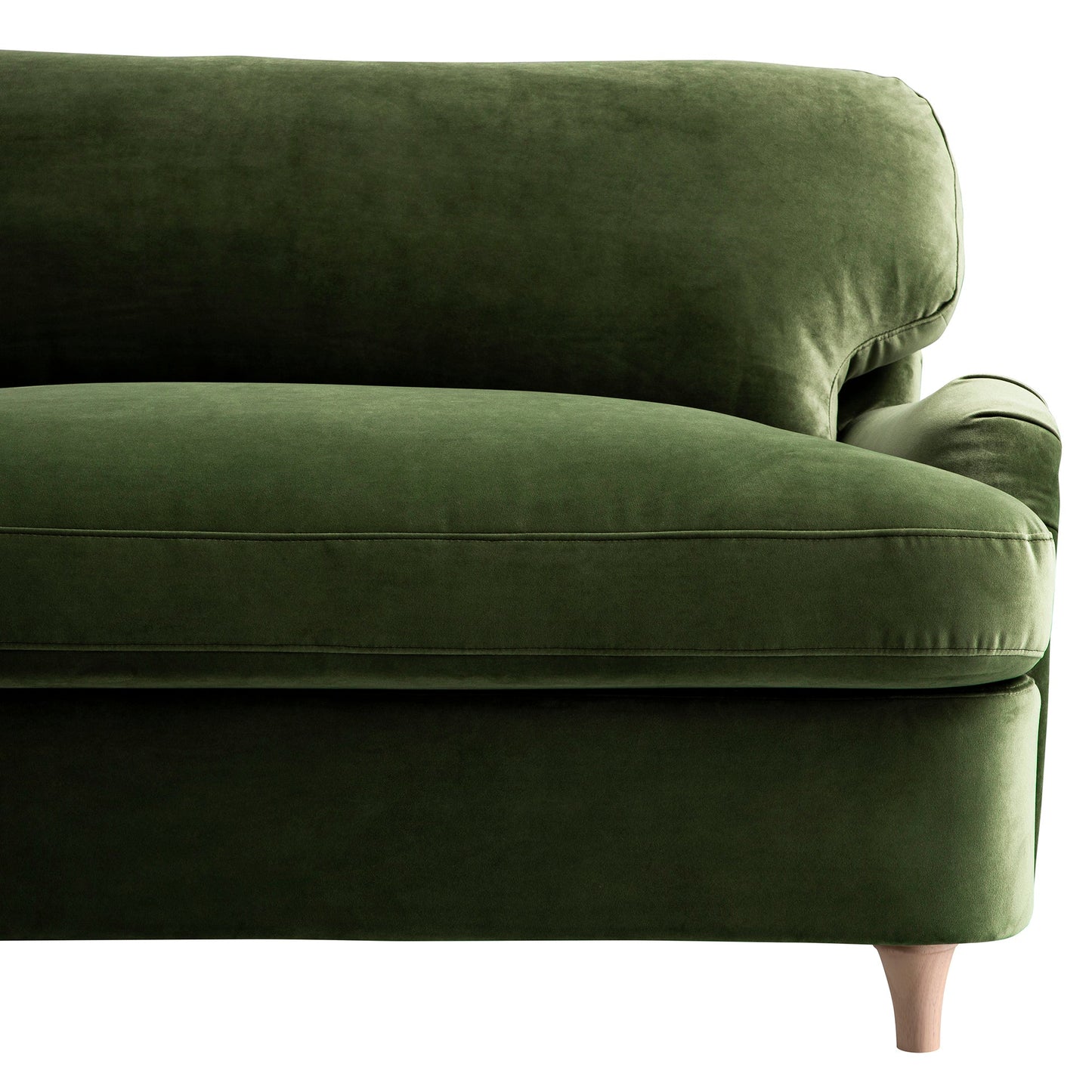 Daphnis Fern Green Velvet Sofa Bed, Loveseat
