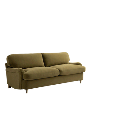 Daphnis Fudge Velvet Sofa Bed, Large 3-Seater