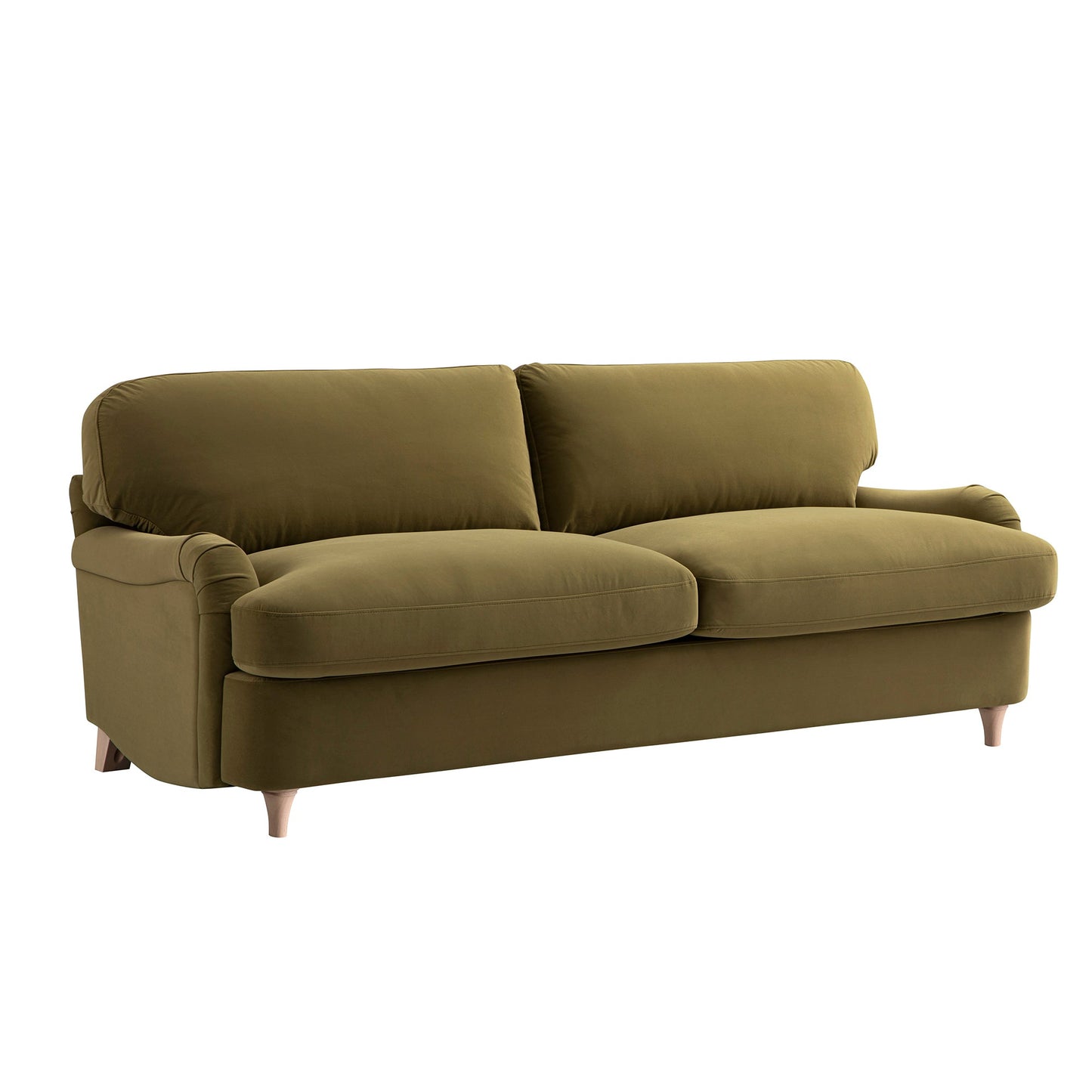 Daphnis Fudge Velvet Sofa Bed, Large 3-Seater