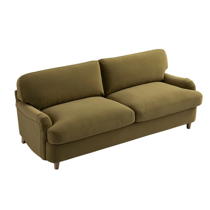 Daphnis Fudge Velvet Sofa Bed, Large 3-Seater