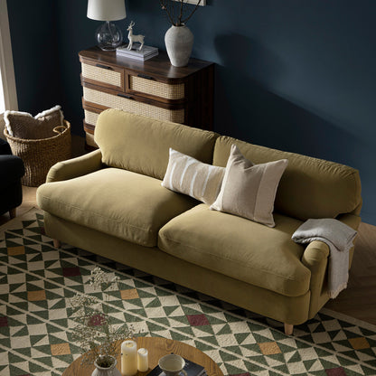 Daphnis Fudge Velvet Sofa Bed, Large 3-Seater