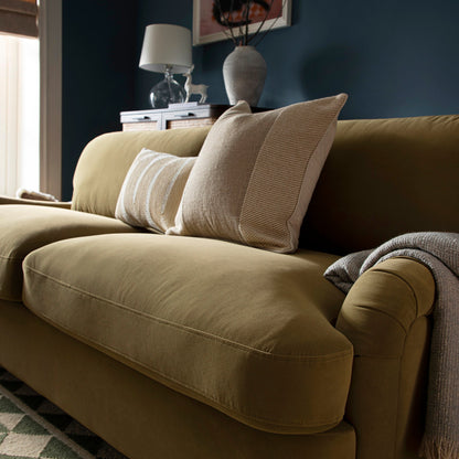 Daphnis Fudge Velvet Sofa Bed, Large 3-Seater