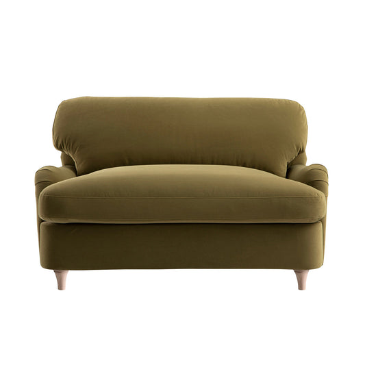 Daphnis Fudge Velvet Sofa Bed, Loveseat