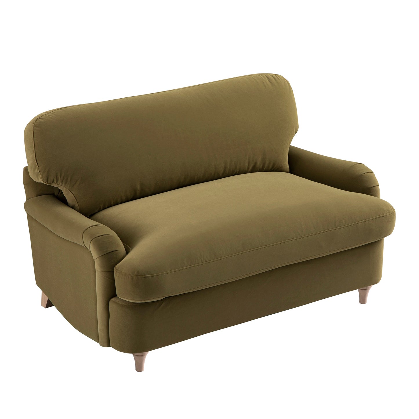 Daphnis Fudge Velvet Sofa Bed, Loveseat