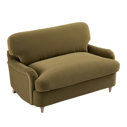Daphnis Fudge Velvet Sofa Bed, Loveseat