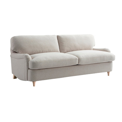Daphnis Oatmeal Fabric Sofa Bed, Large 3-Seater