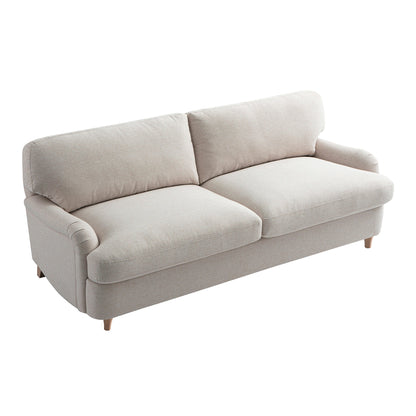 Daphnis Oatmeal Fabric Sofa Bed, Large 3-Seater