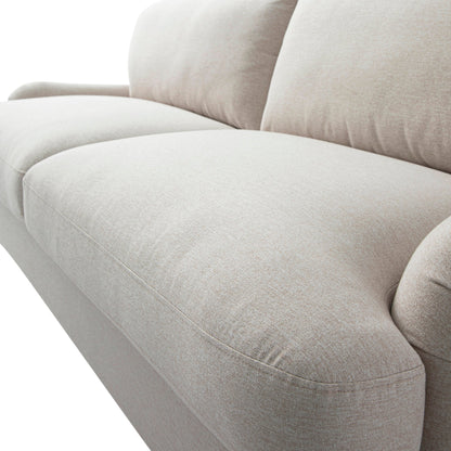 Daphnis Oatmeal Fabric Sofa Bed, Large 3-Seater