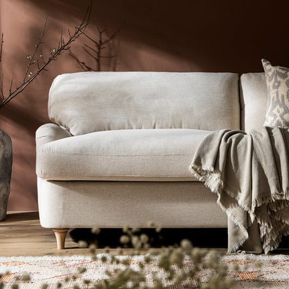 Daphnis Oatmeal Fabric Sofa Bed, Large 3-Seater