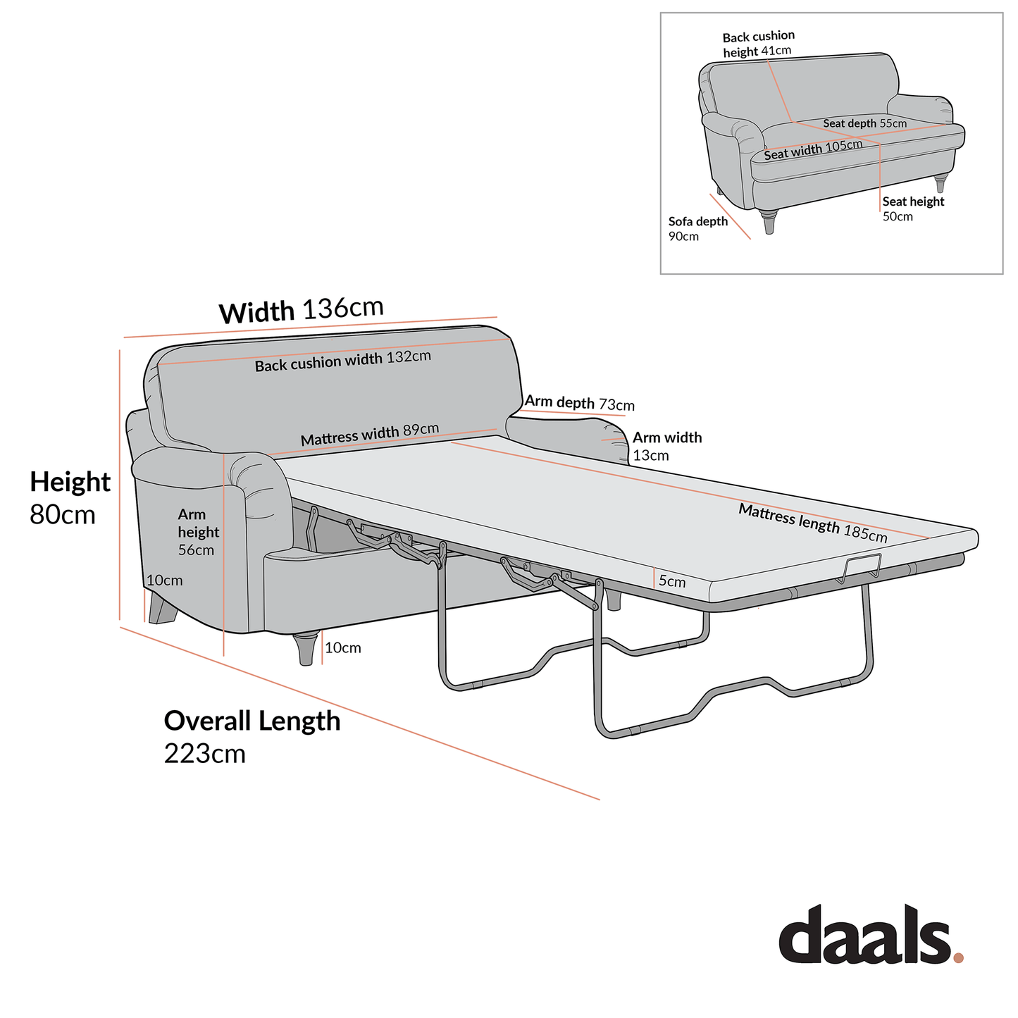 Daphnis Fern Green Velvet Sofa Bed, Loveseat