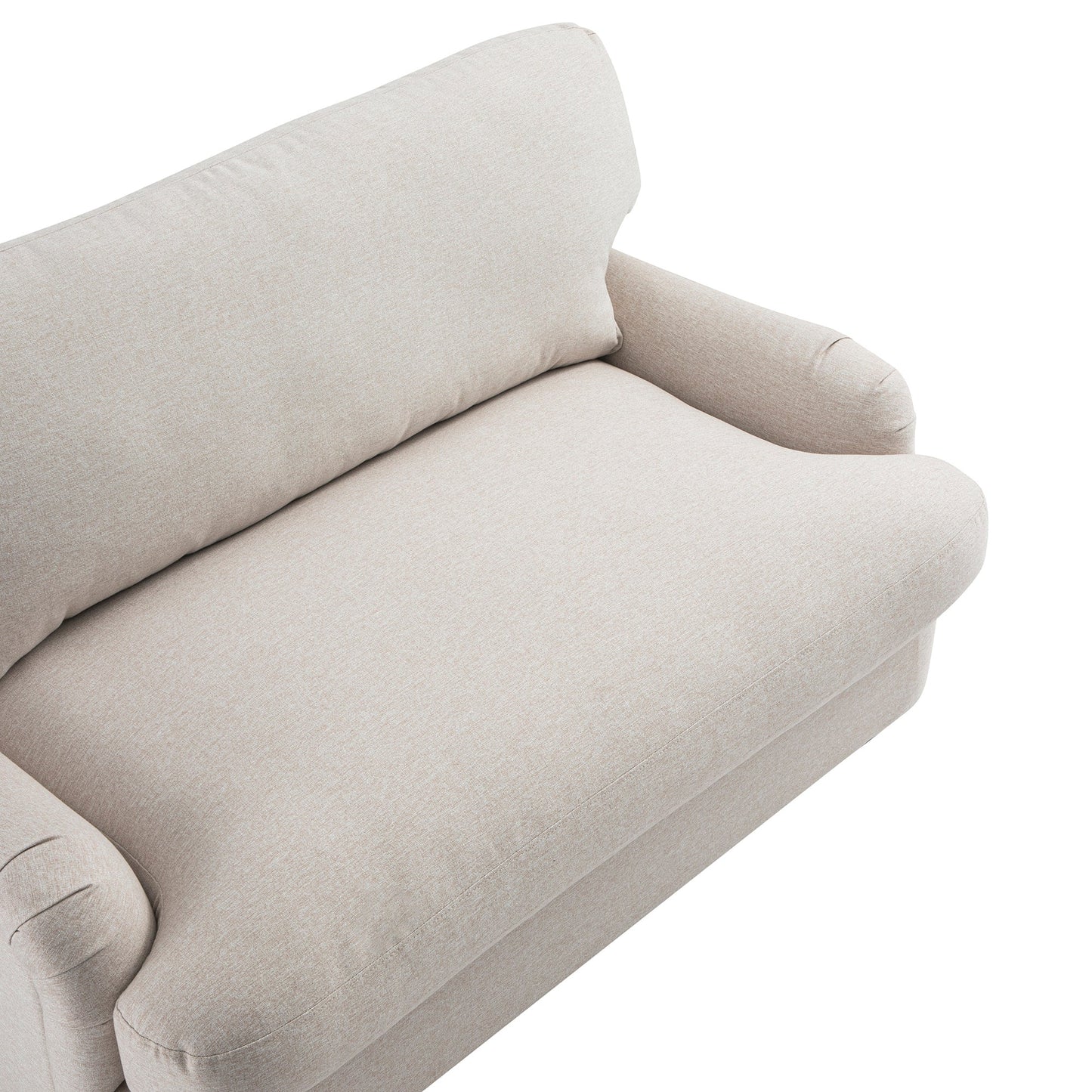 Daphnis Oatmeal Fabric Sofa Bed, Loveseat
