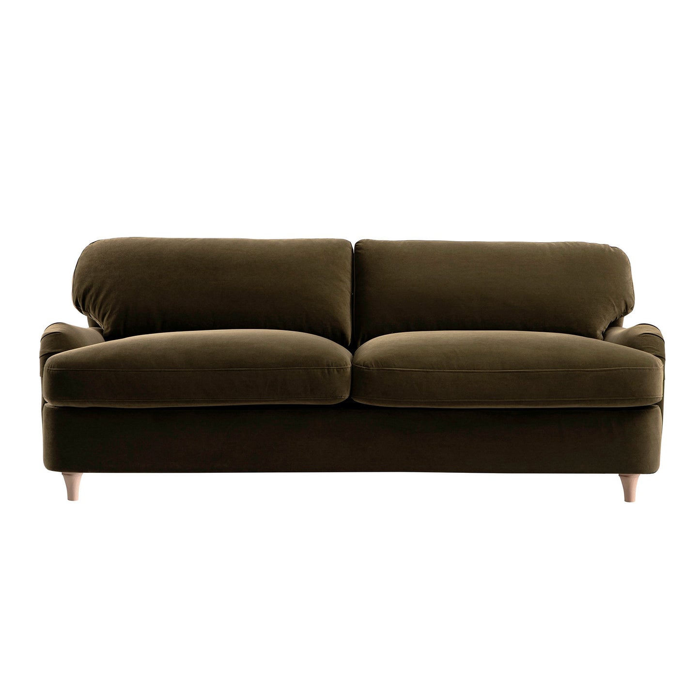 Daphnis Seaweed Velvet Sofa Bed, Large 3-Seater