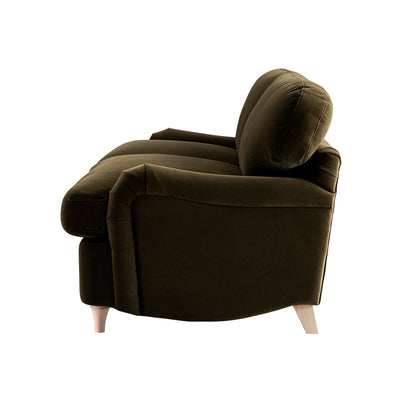 Daphnis Seaweed Velvet Sofa Bed, Large 3-Seater