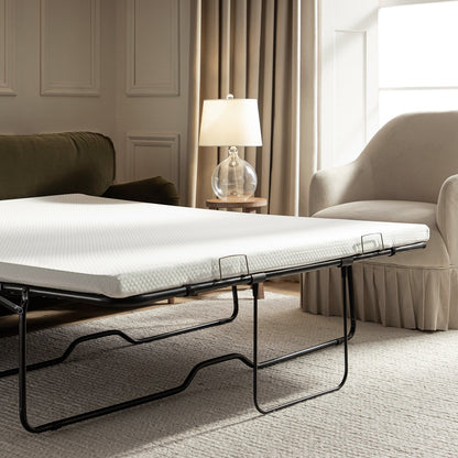 Daphnis Seaweed Velvet Sofa Bed, Large 3-Seater