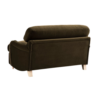 Daphnis Seaweed Velvet Sofa Bed, Loveseat
