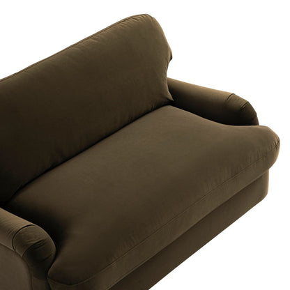 Daphnis Seaweed Velvet Sofa Bed, Loveseat